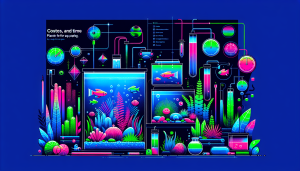 Modern flat design aquascaping illustration for undefined