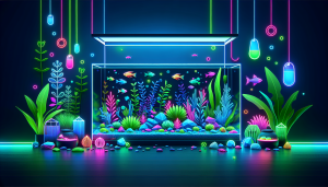 Modern flat design aquascaping illustration for undefined