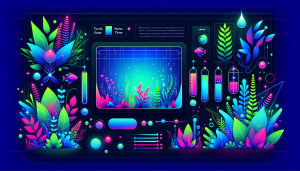 Modern flat design aquascaping illustration for undefined
