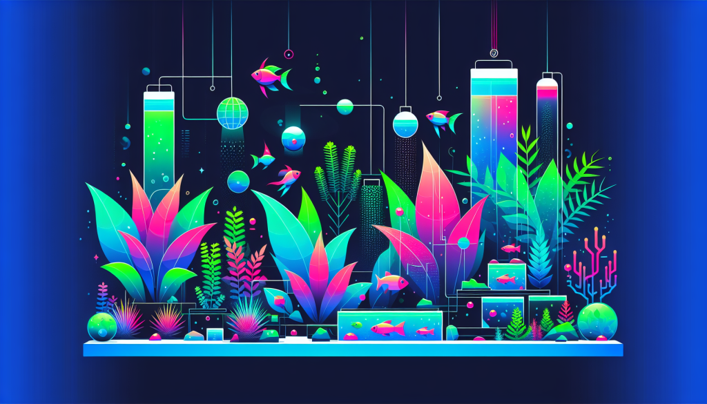 Modern flat design aquascaping illustration for undefined