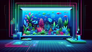 Modern flat design aquascaping illustration for undefined
