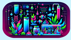 Modern flat design aquascaping illustration for undefined