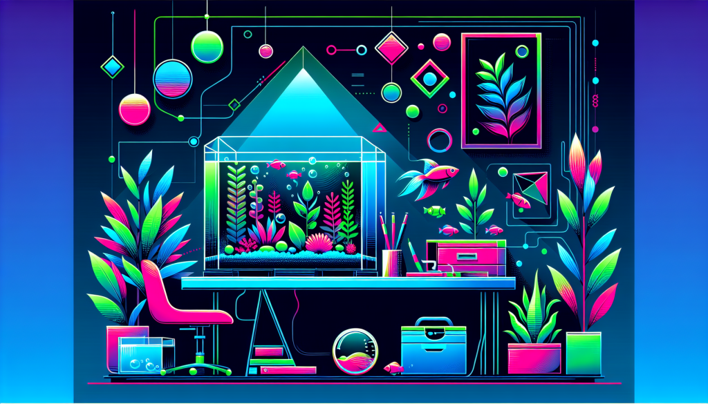 Modern flat design aquascaping illustration for undefined
