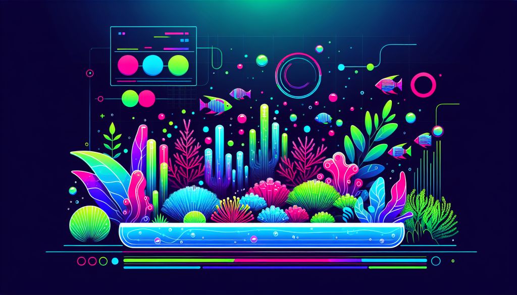 Modern flat design aquascaping illustration for undefined