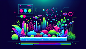 Modern flat design aquascaping illustration for undefined