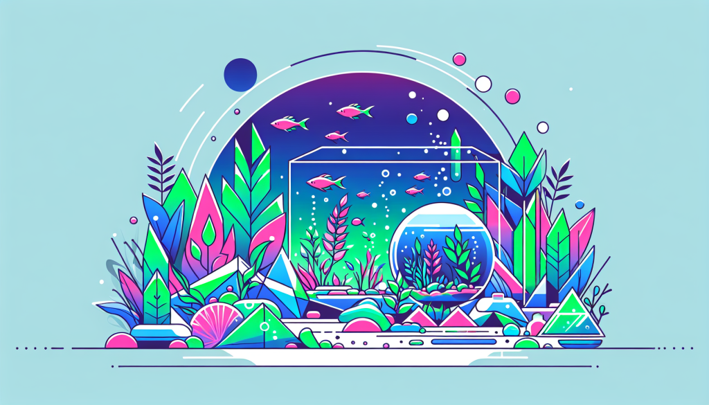Modern flat design aquascaping illustration for undefined