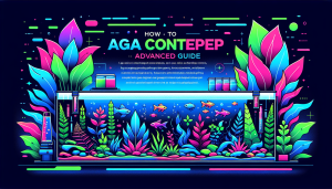 Modern flat design aquascaping illustration for undefined