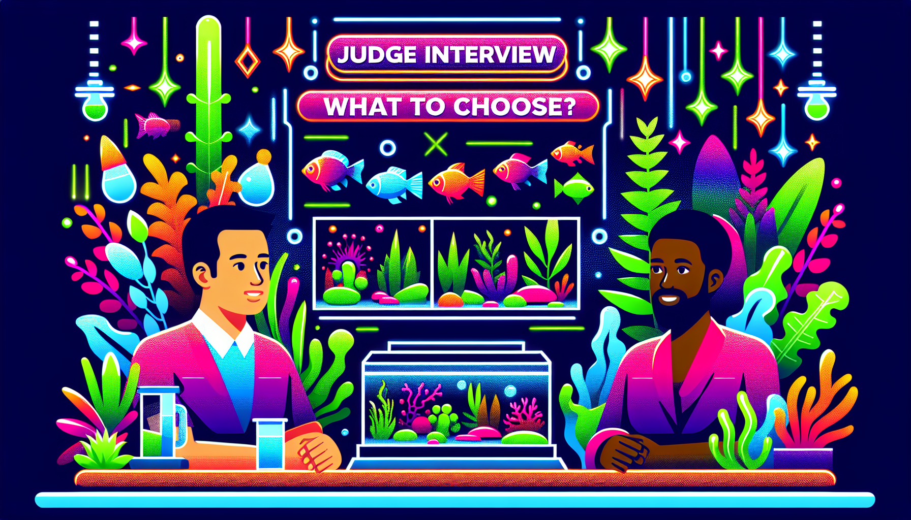 Modern flat design aquascaping illustration for undefined