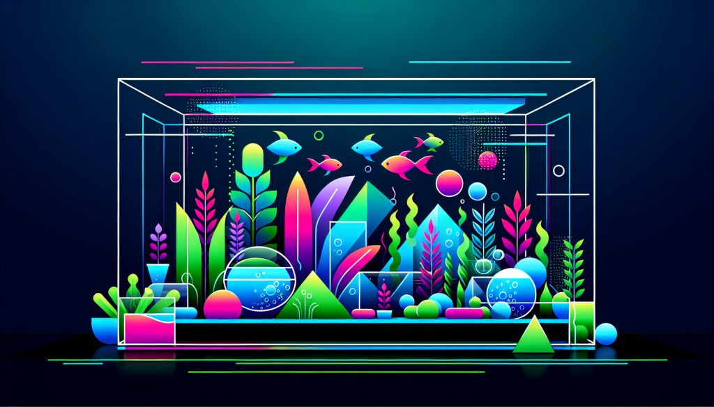 Modern flat design aquascaping illustration for undefined