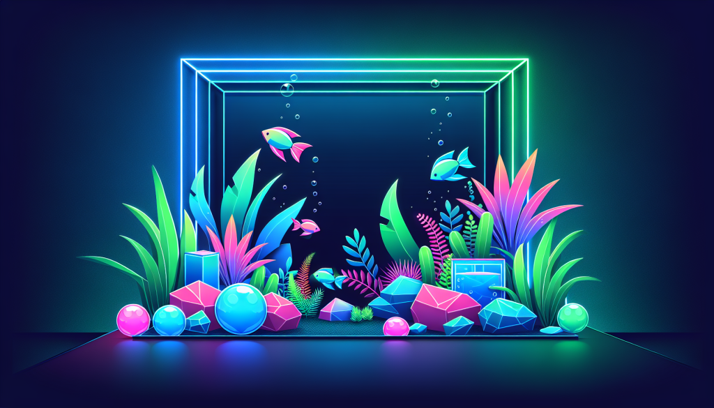 Modern flat design aquascaping illustration for undefined