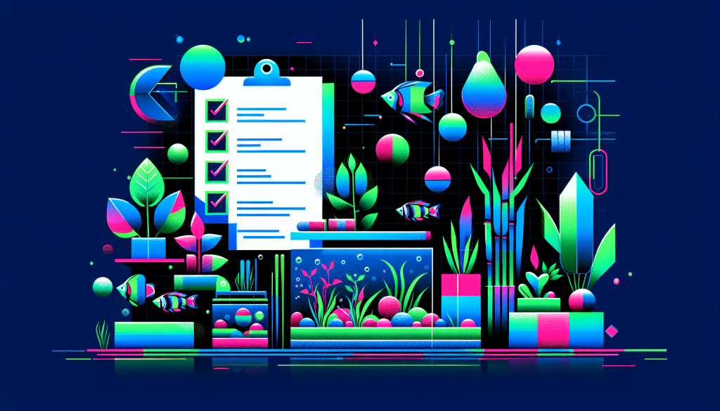 Modern flat design aquascaping illustration for undefined