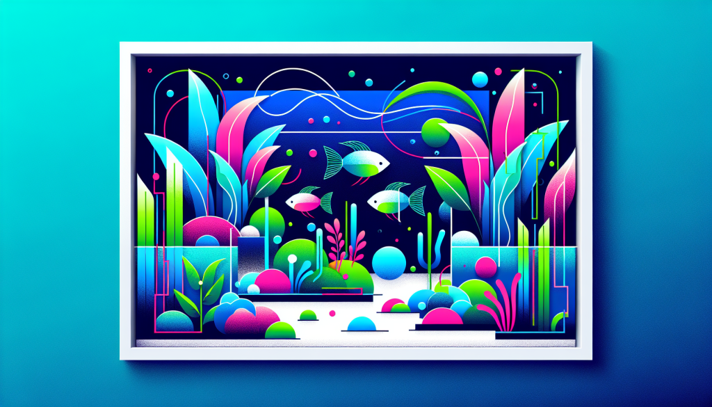 Modern flat design aquascaping illustration for undefined