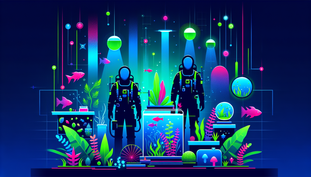 Modern flat design aquascaping illustration for undefined