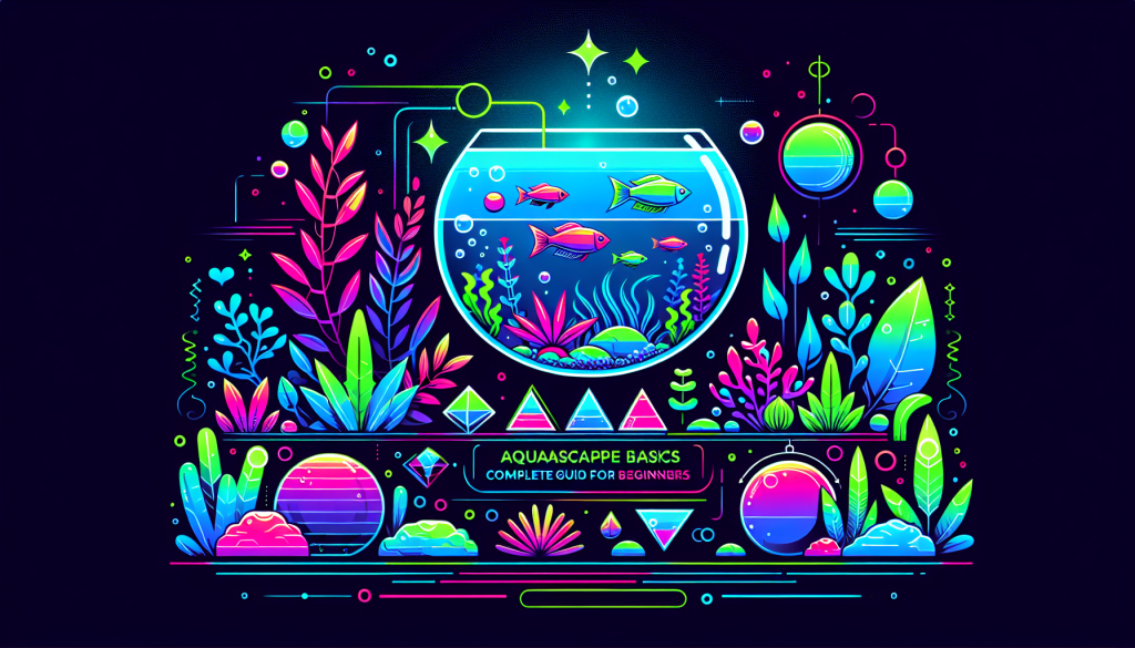 Modern flat design aquascaping illustration for undefined