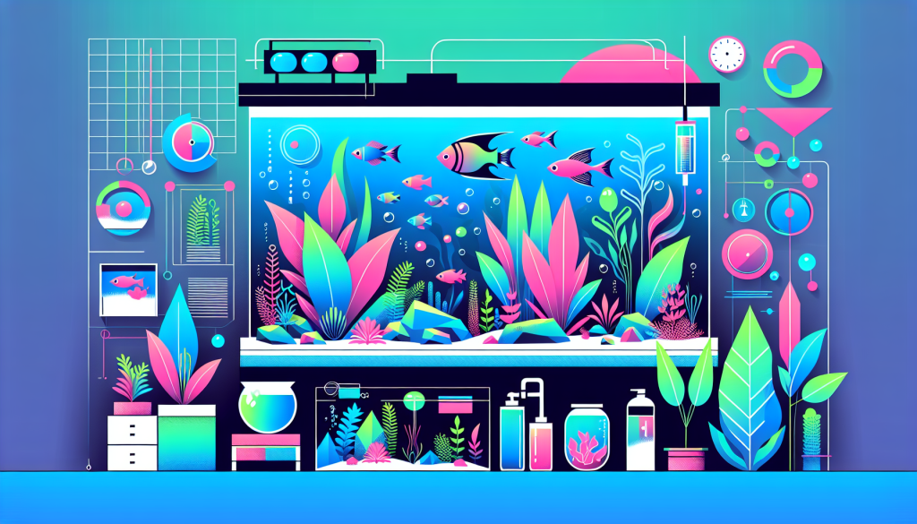 Modern flat design aquascaping illustration for undefined