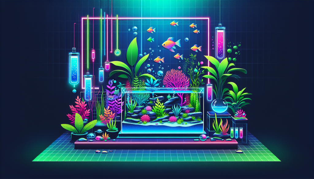 Modern flat design aquascaping illustration for undefined