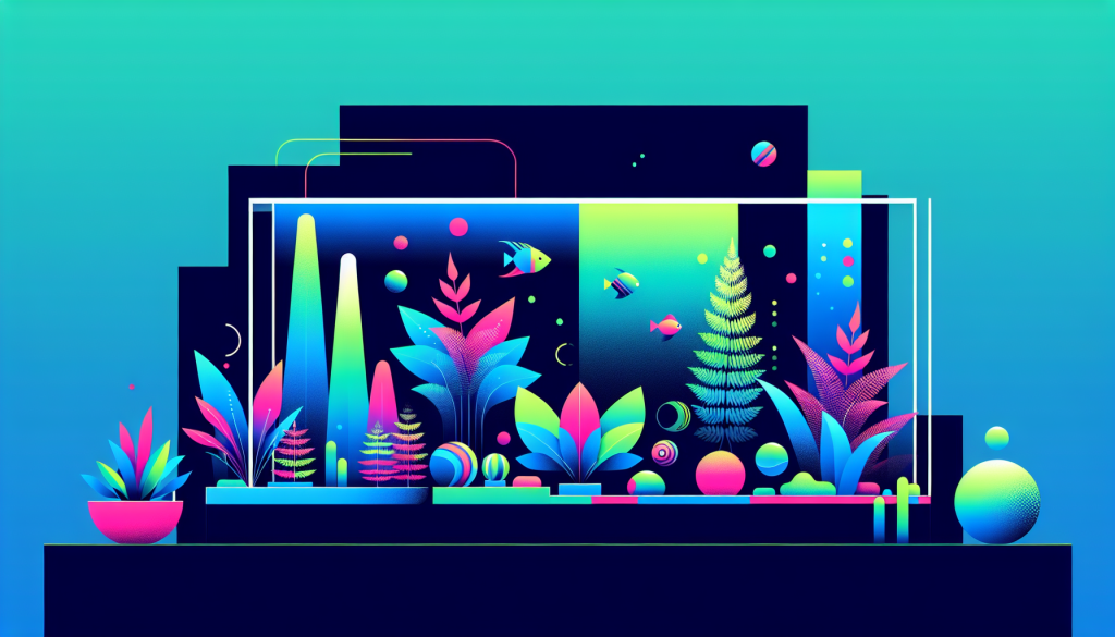 Modern flat design aquascaping illustration for undefined