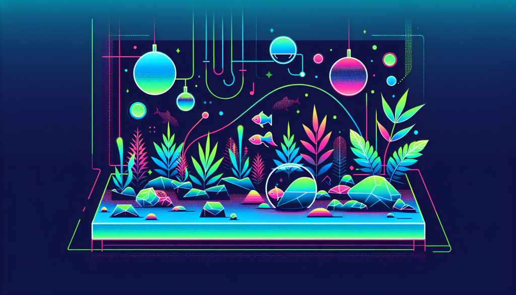 Modern flat design aquascaping illustration for undefined