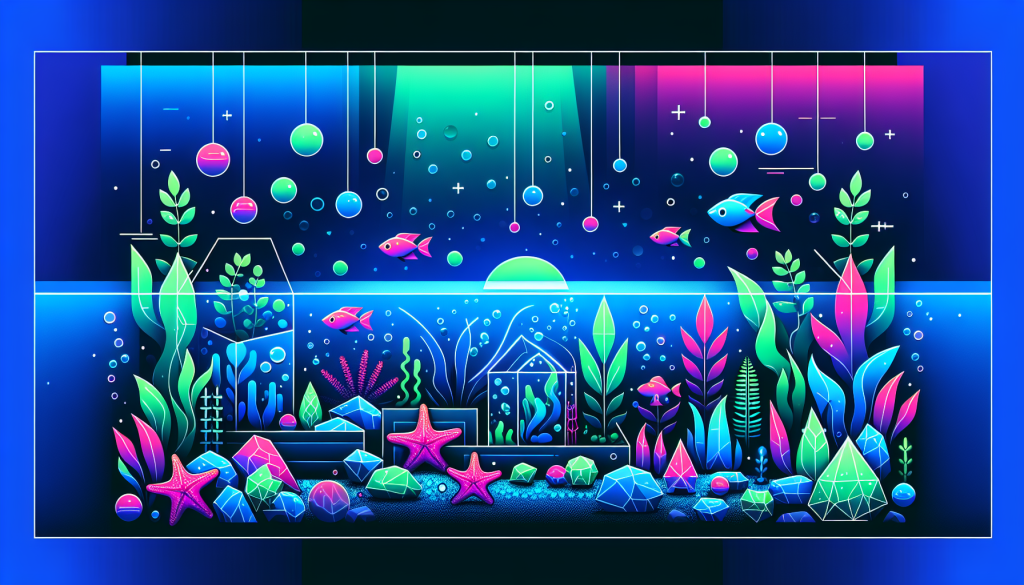 Modern flat design aquascaping illustration for undefined