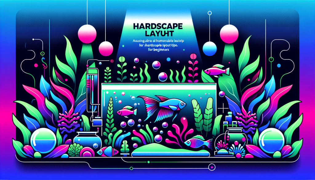 Modern flat design aquascaping illustration for undefined