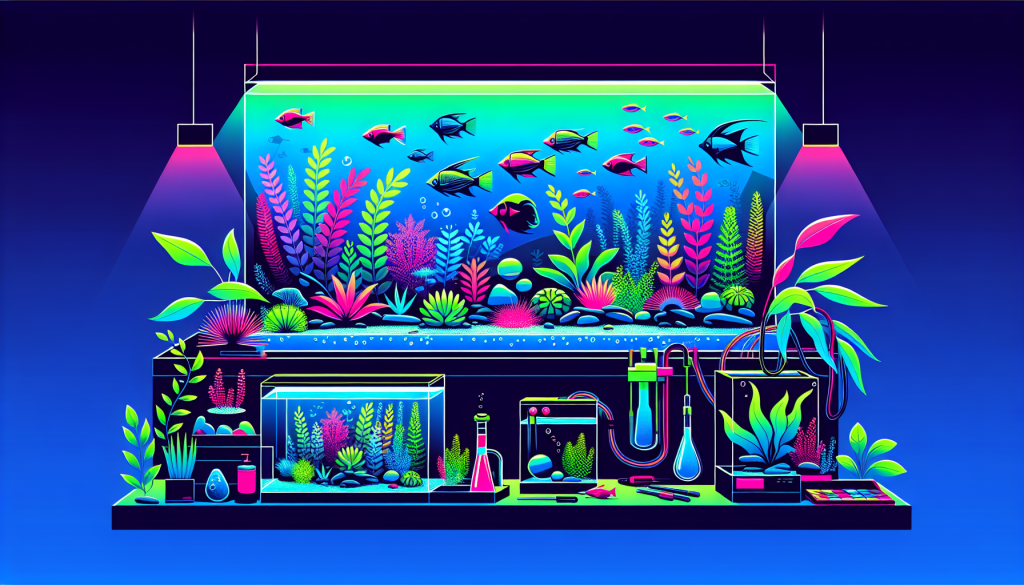 Modern flat design aquascaping illustration for undefined