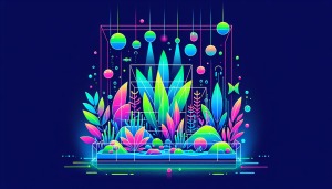 Modern flat design aquascaping illustration for undefined