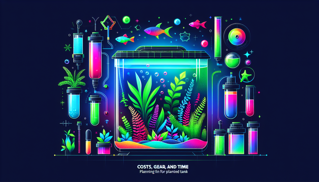 Modern flat design aquascaping illustration for undefined