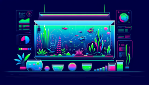 Modern flat design aquascaping illustration for undefined