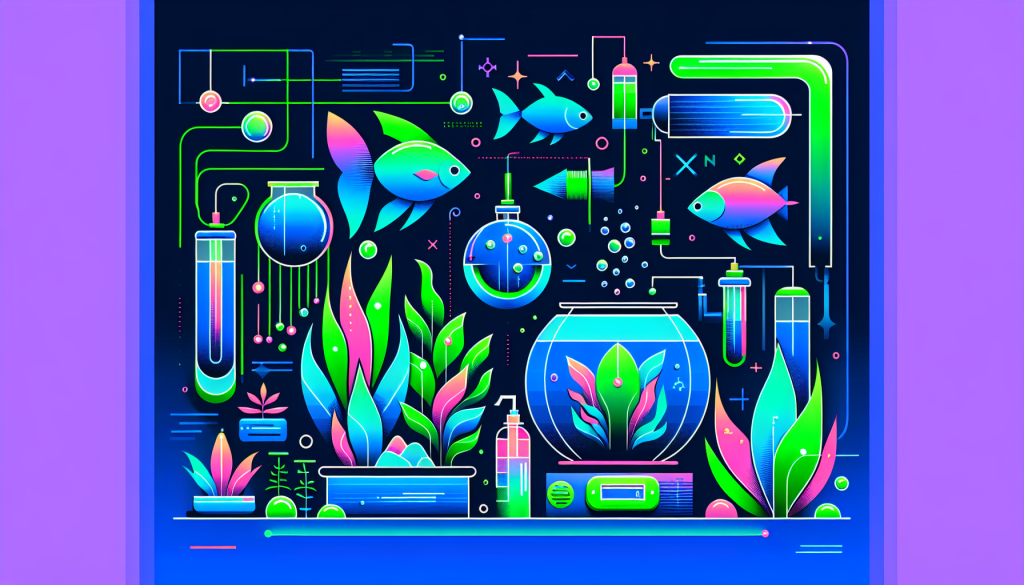 Modern flat design aquascaping illustration for undefined
