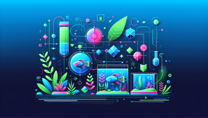 Modern flat design aquascaping illustration for undefined