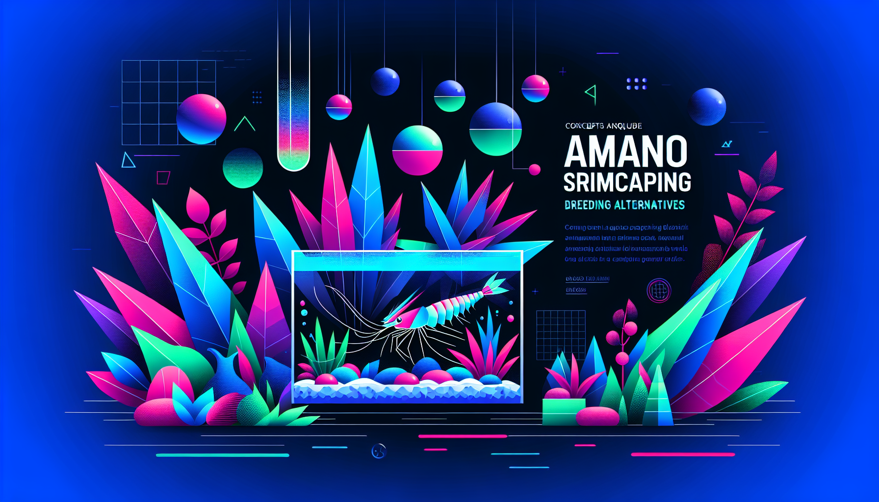 Modern flat design aquascaping illustration for undefined