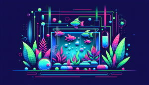 Modern flat design aquascaping illustration for undefined