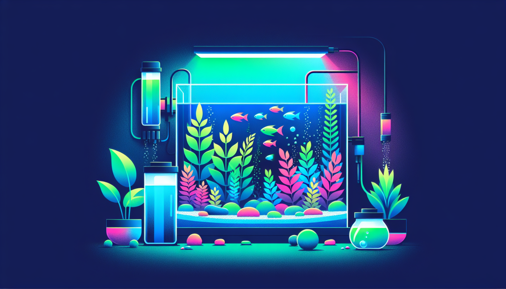 Modern flat design aquascaping illustration for undefined