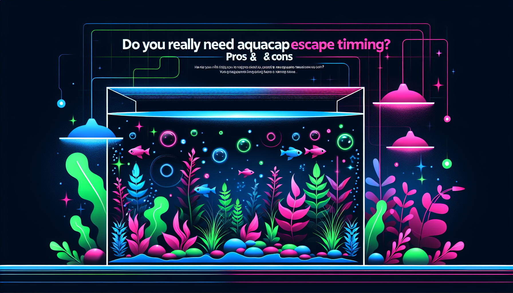 Modern flat design aquascaping illustration for undefined