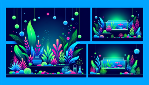 Modern flat design aquascaping illustration for undefined