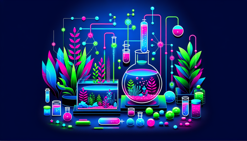 Modern flat design aquascaping illustration for undefined