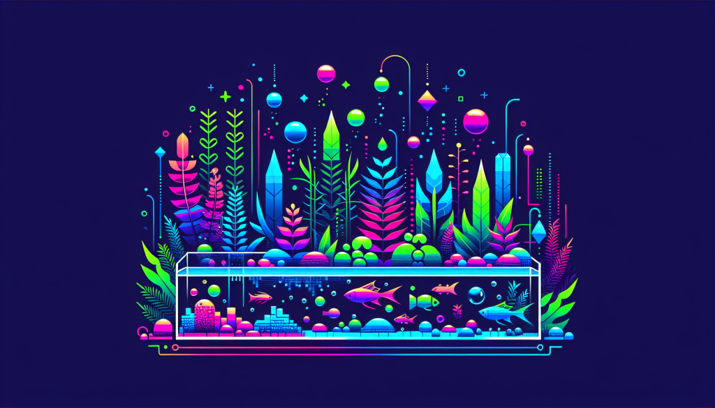 Modern flat design aquascaping illustration for undefined