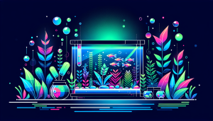 Modern flat design aquascaping illustration for undefined