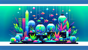 Modern flat design aquascaping illustration for undefined