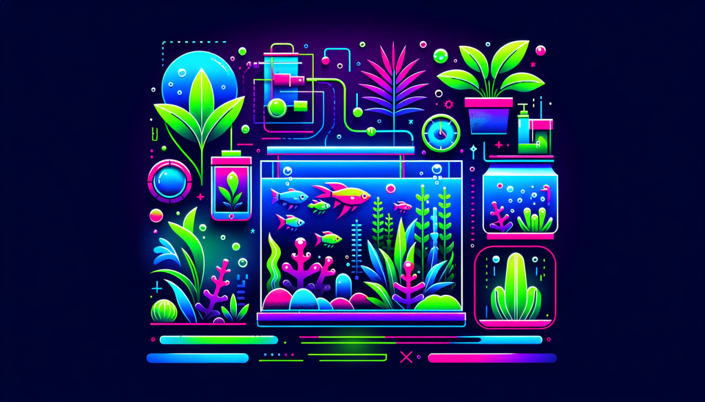 Modern flat design aquascaping illustration for undefined