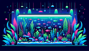 Modern flat design aquascaping illustration for undefined