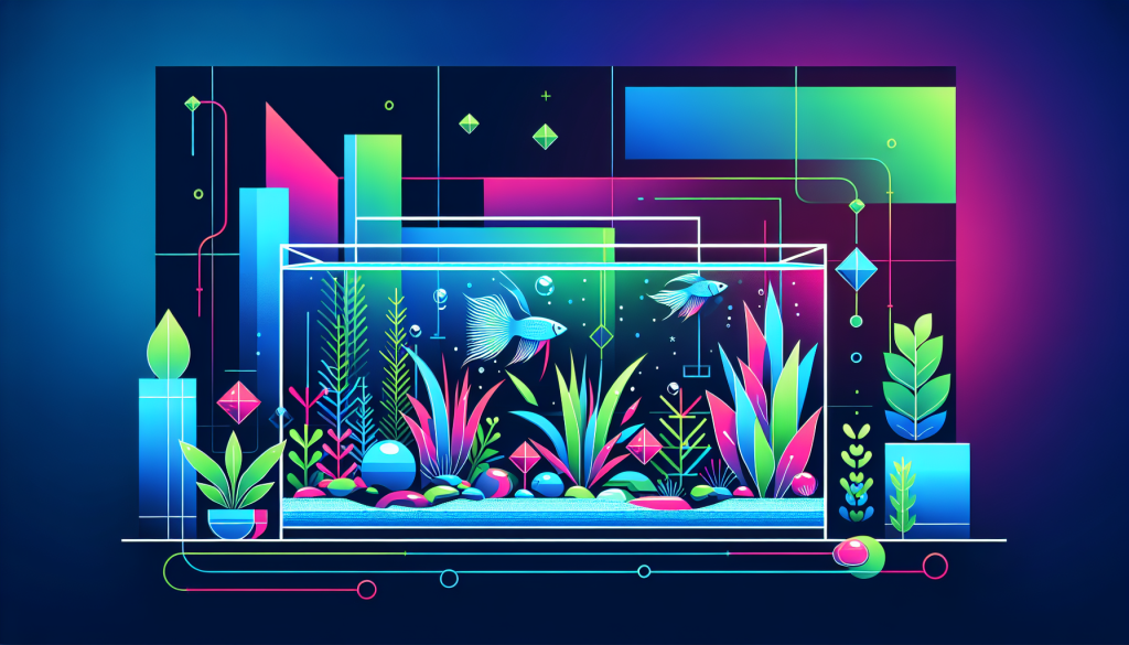Modern flat design aquascaping illustration for undefined