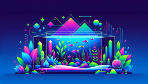 Modern flat design aquascaping illustration for undefined