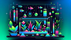 Modern flat design aquascaping illustration for undefined