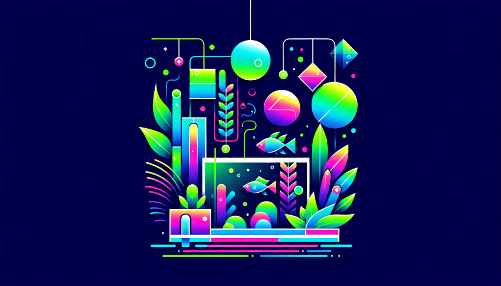 Modern flat design aquascaping illustration for undefined