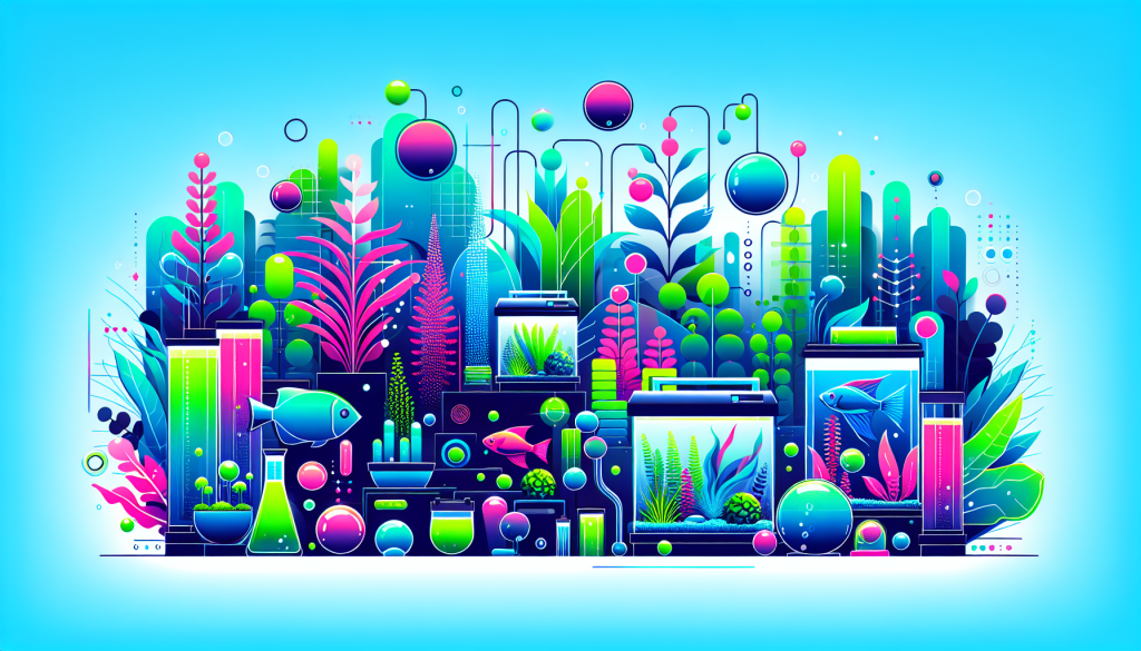 Modern flat design aquascaping illustration for undefined