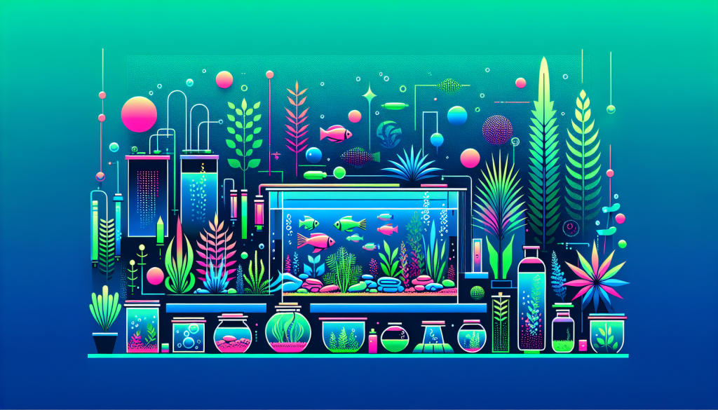 Modern flat design aquascaping illustration for undefined