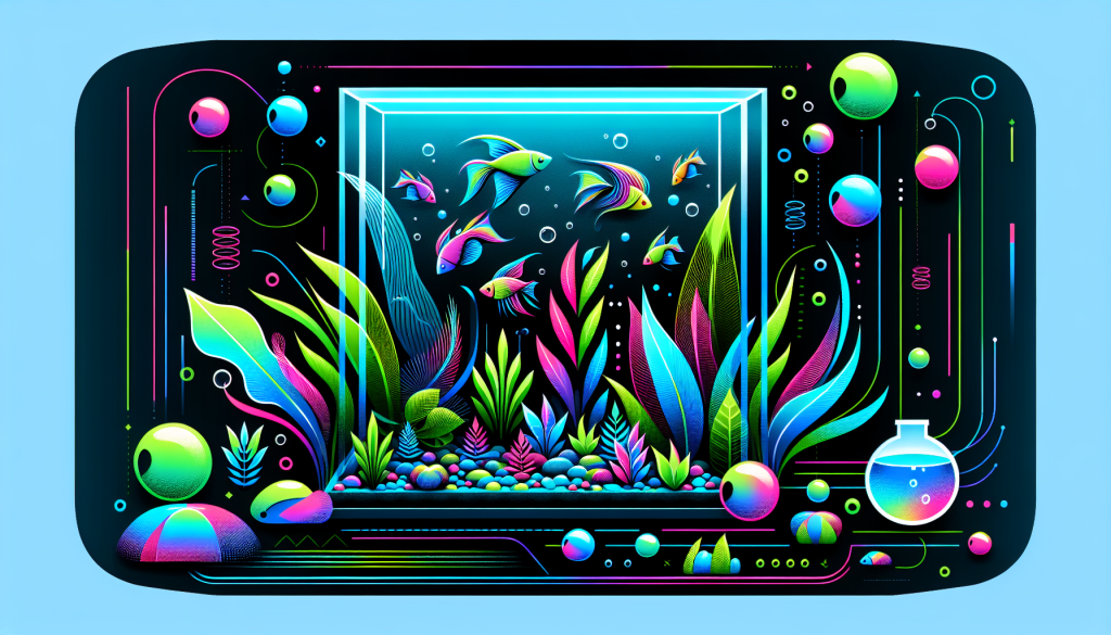 Modern flat design aquascaping illustration for undefined