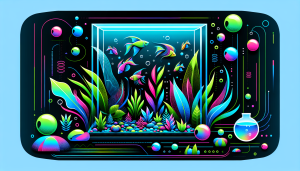 Modern flat design aquascaping illustration for undefined