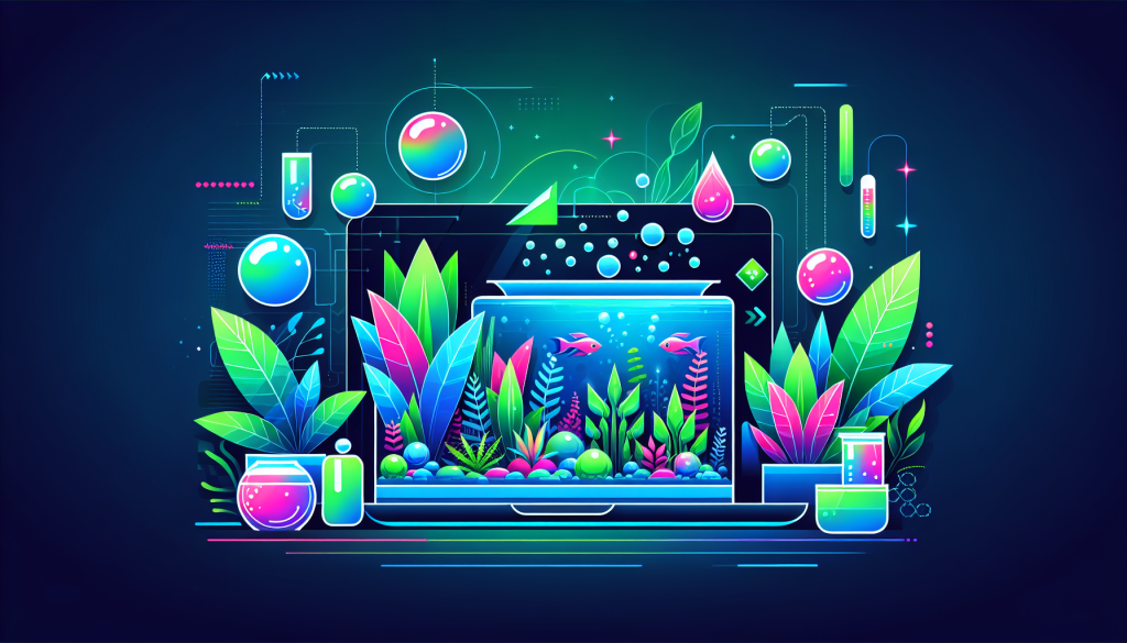 Modern flat design aquascaping illustration for undefined